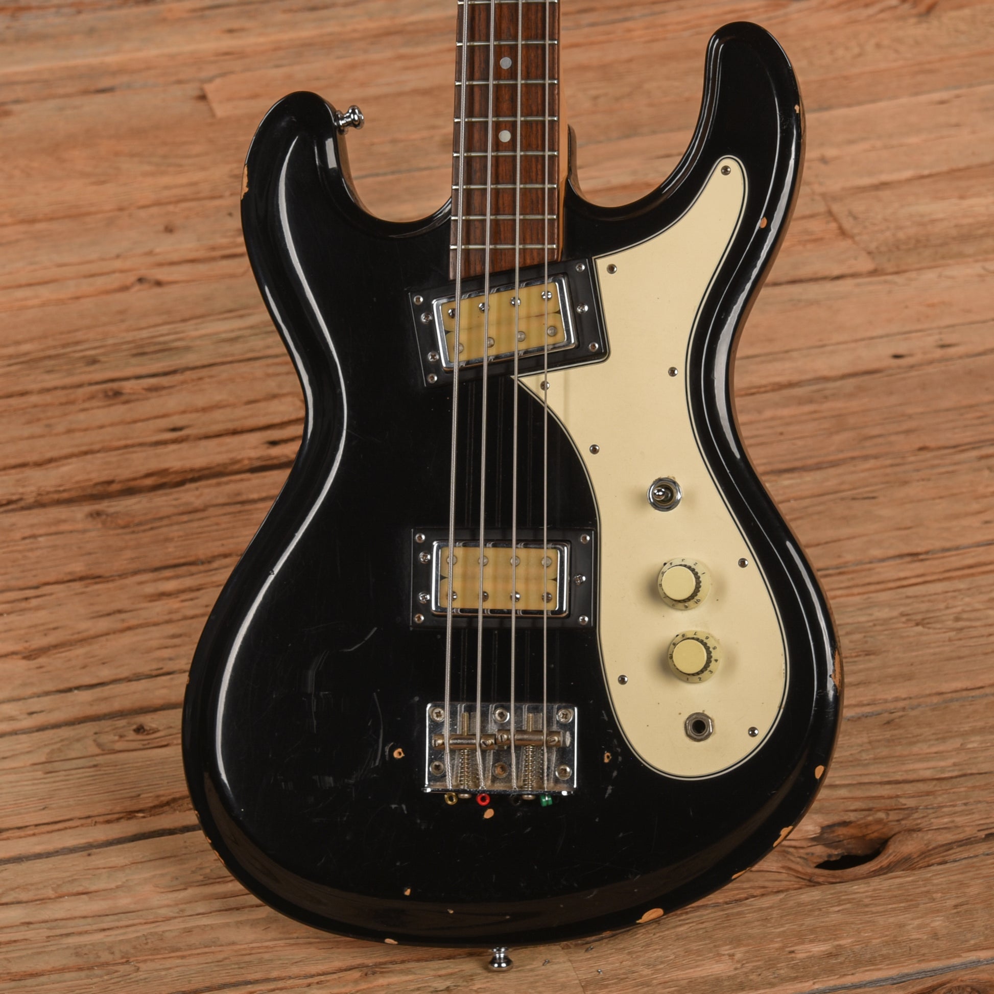 Univox Hi-Flier Bass Black 1970s Bass Guitars / 4-String