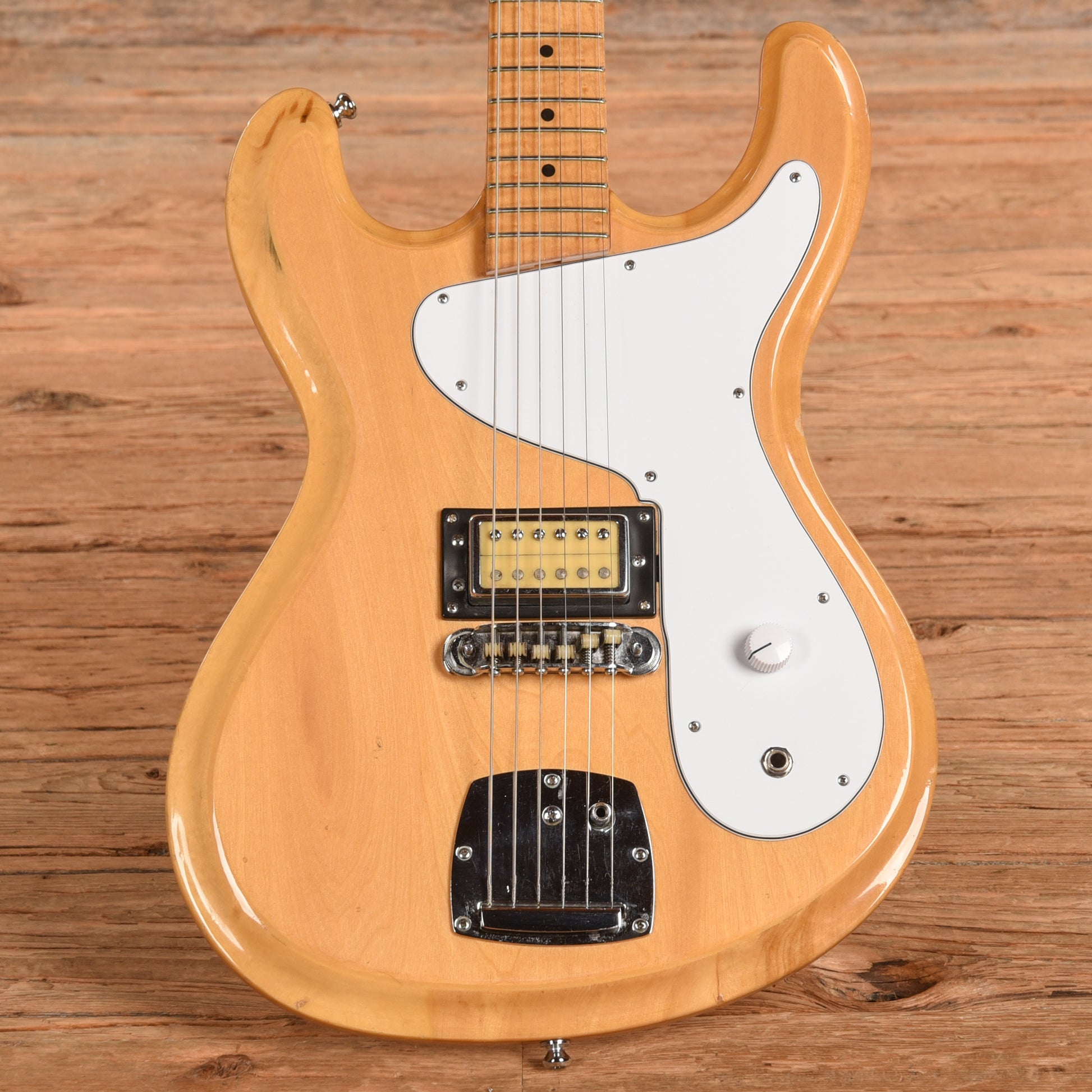 Univox Hi-Flier Phase III Natural 1970s Electric Guitars / Solid Body