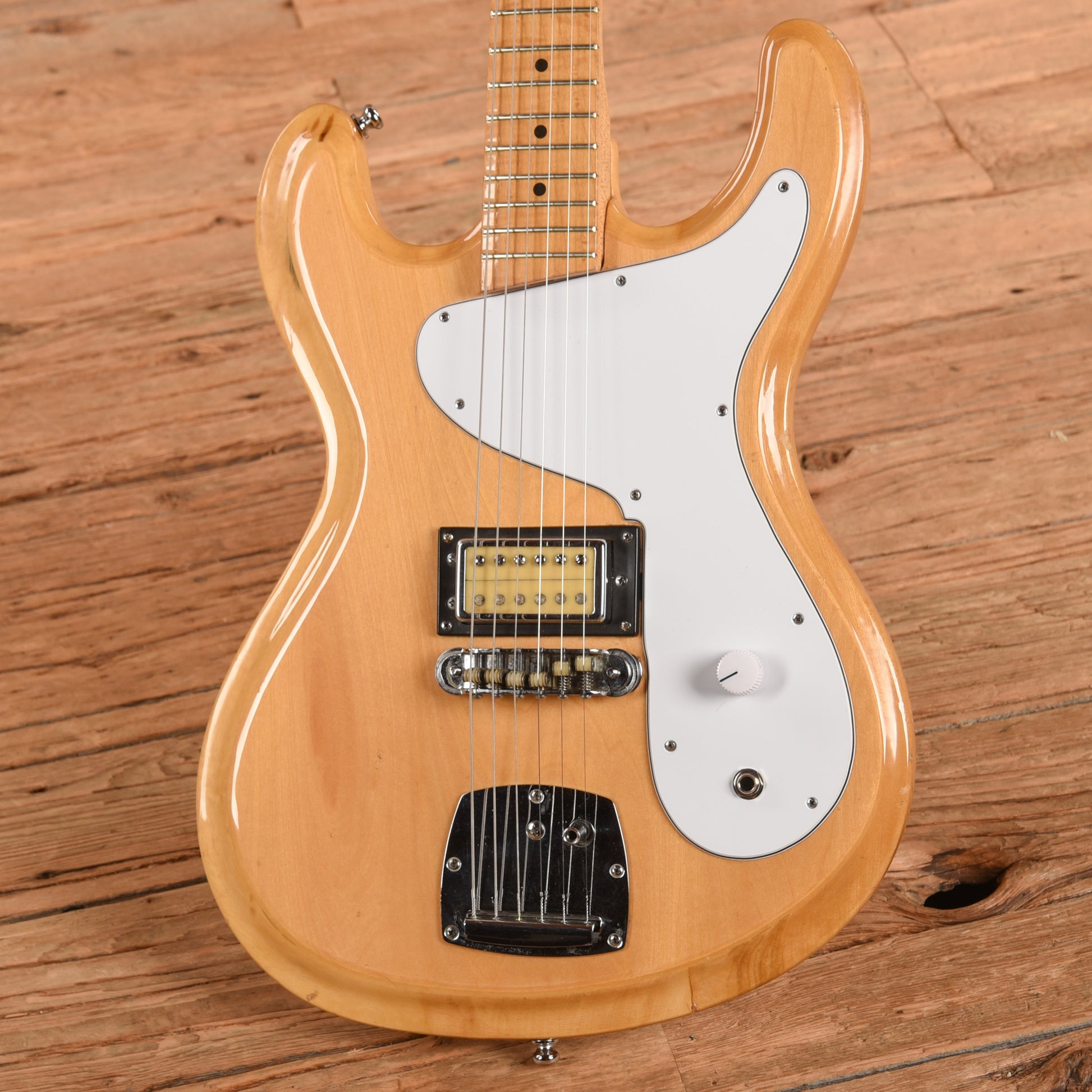 Univox Hi-Flier Phase III Natural 1970s Electric Guitars / Solid Body