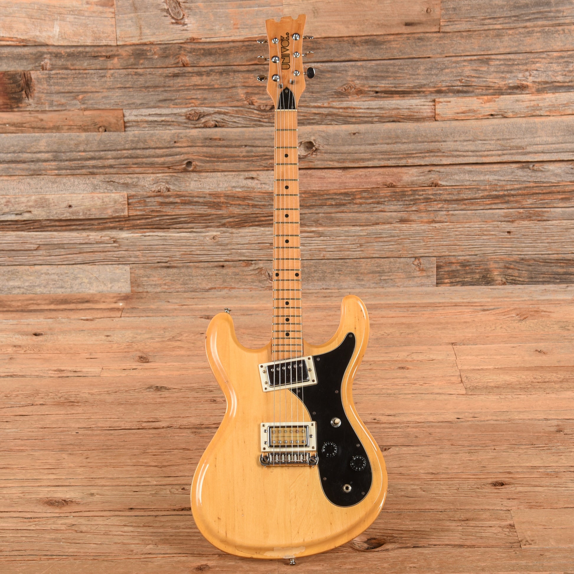 Univox Hi-Flier Phase IV Natural 1970s Electric Guitars / Solid Body