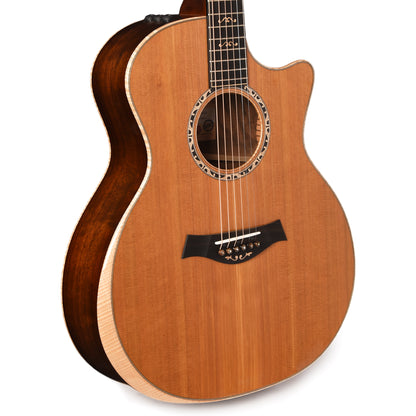 Taylor Custom "The Catch" NAMM 2024 #11 C14ce Grand Auditorium Western Red Cedar/Grafted Walnut Aged Toner Top Light Shaded Edgeburst Body
