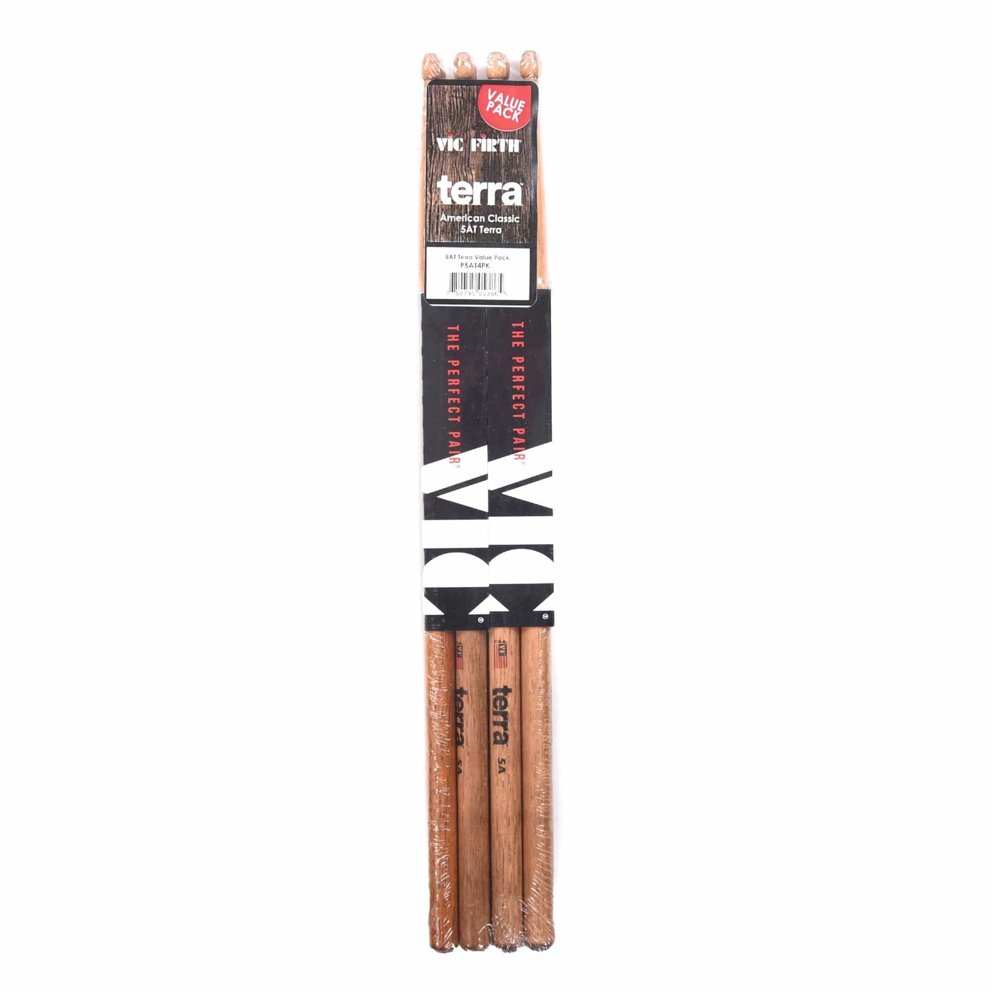 Vic Firth American Classic 5AT Terra Wood Tip Drum Sticks (3 Pair Bundle + 1 Free) Drums and Percussion / Parts and Accessories / Drum Sticks and Mallets