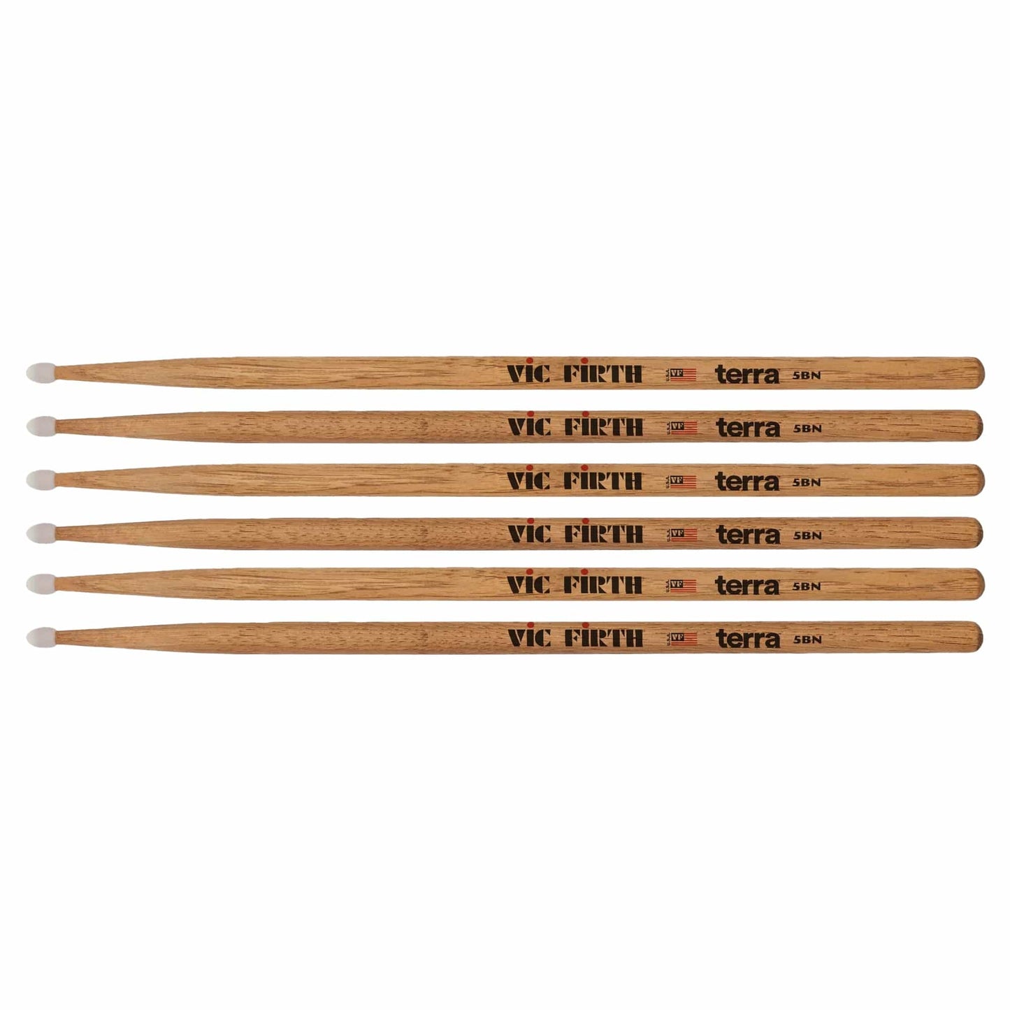 Vic Firth American Classic 5BTN Nylon Tip Drum Sticks 3-Pack Bundle Drums and Percussion / Parts and Accessories / Drum Sticks and Mallets