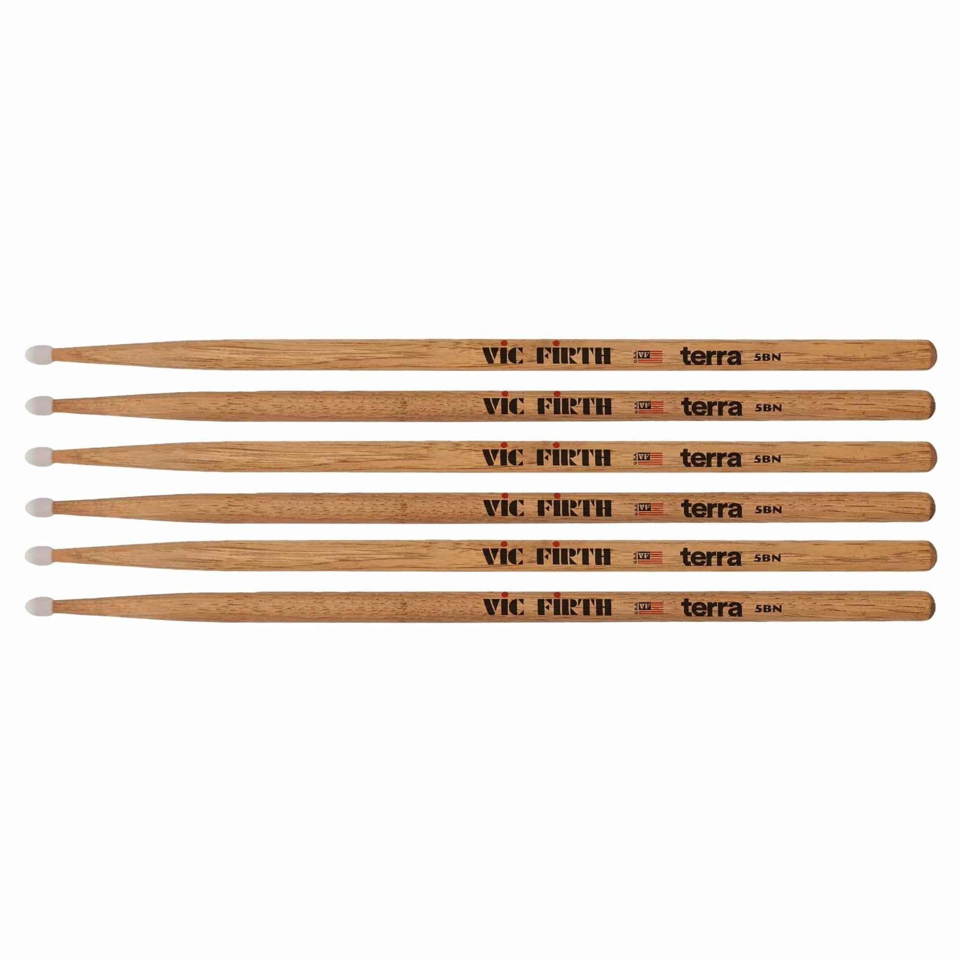 Vic Firth American Classic 5BTN Nylon Tip Drum Sticks 3-Pack Bundle Drums and Percussion / Parts and Accessories / Drum Sticks and Mallets