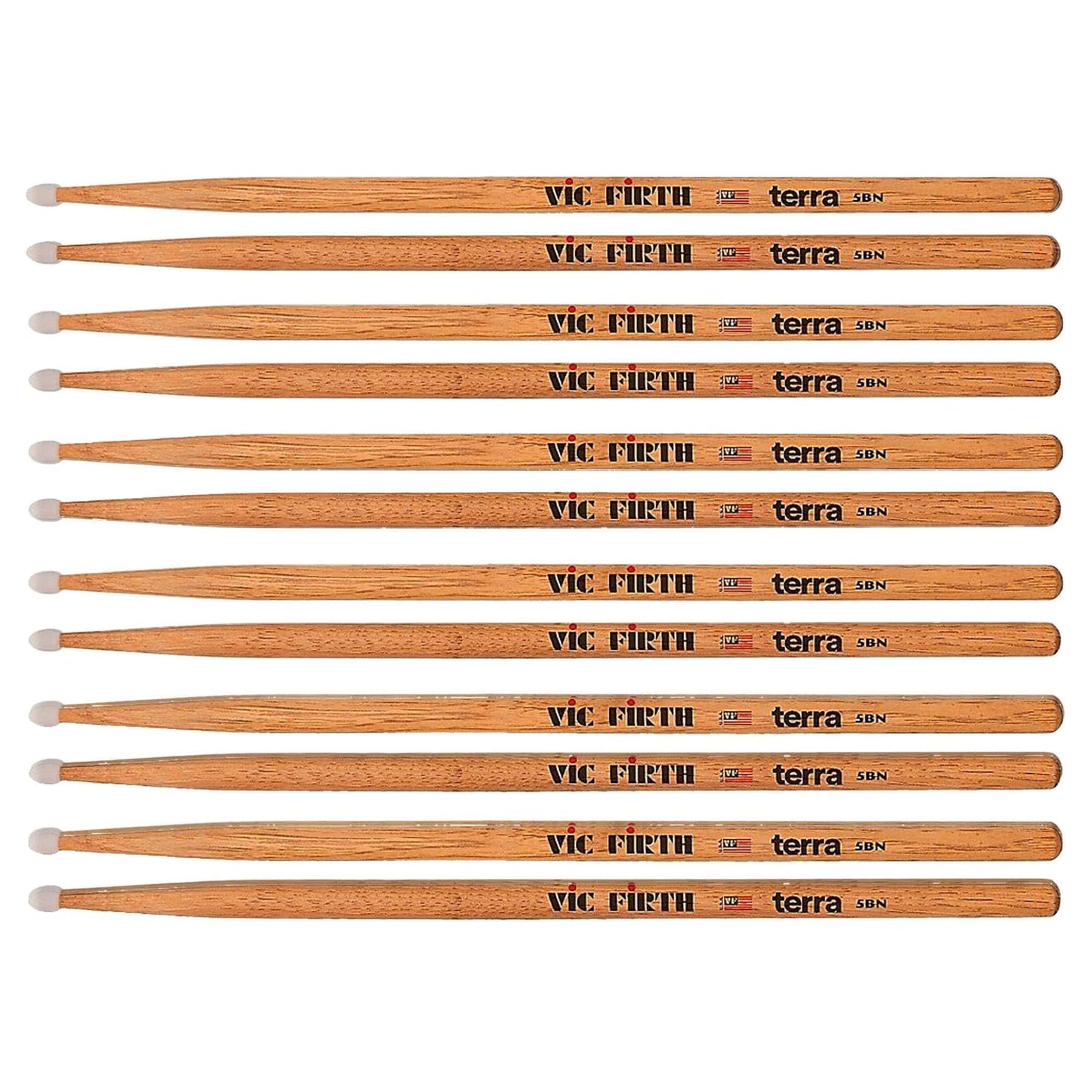 Vic Firth American Classic 5BTN Nylon Tip Drum Sticks 6-Pack Bundle Drums and Percussion / Parts and Accessories / Drum Sticks and Mallets