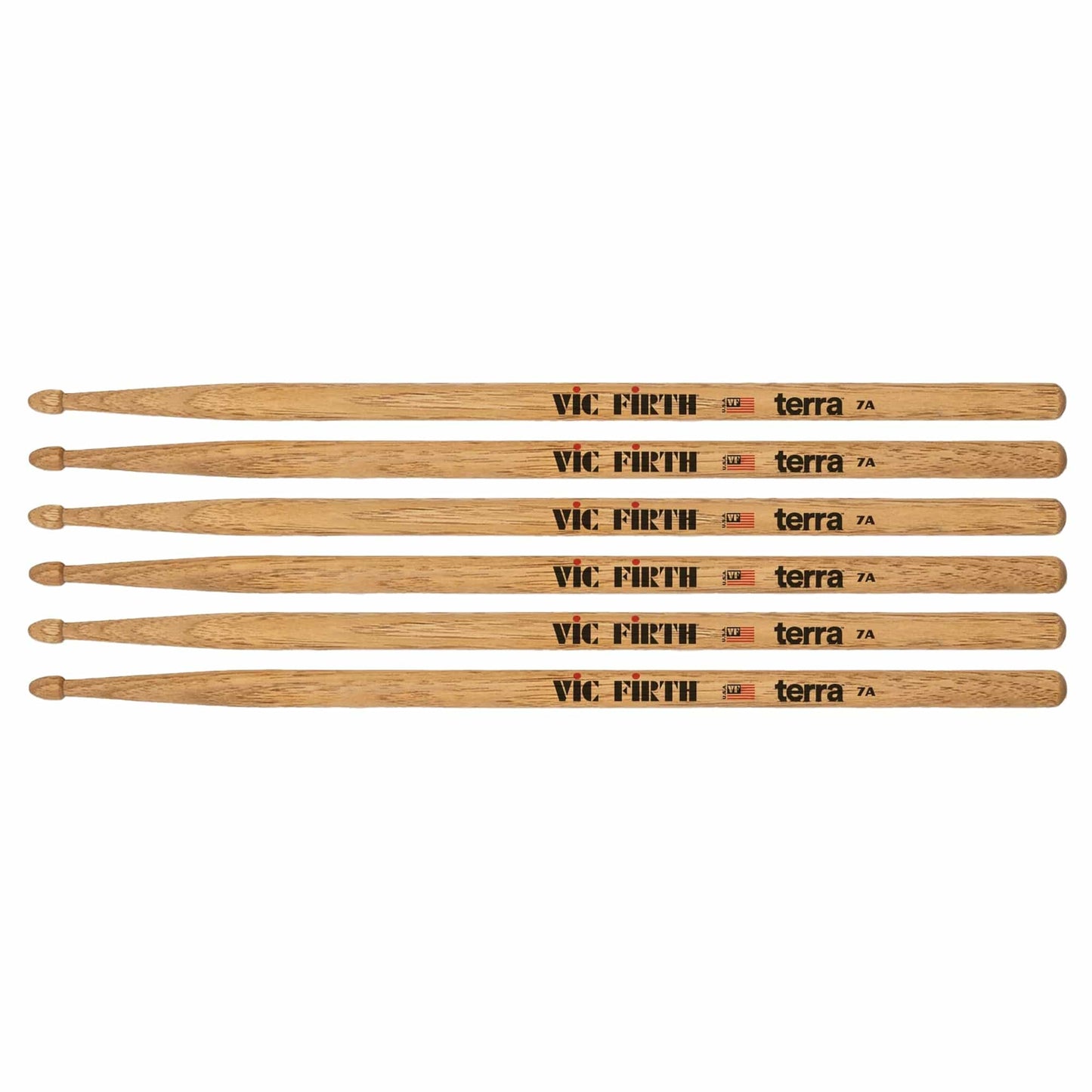 Vic Firth American Classic 7AT Terra Wood Tip Drum Sticks 3-Pack Bundle Drums and Percussion / Parts and Accessories / Drum Sticks and Mallets