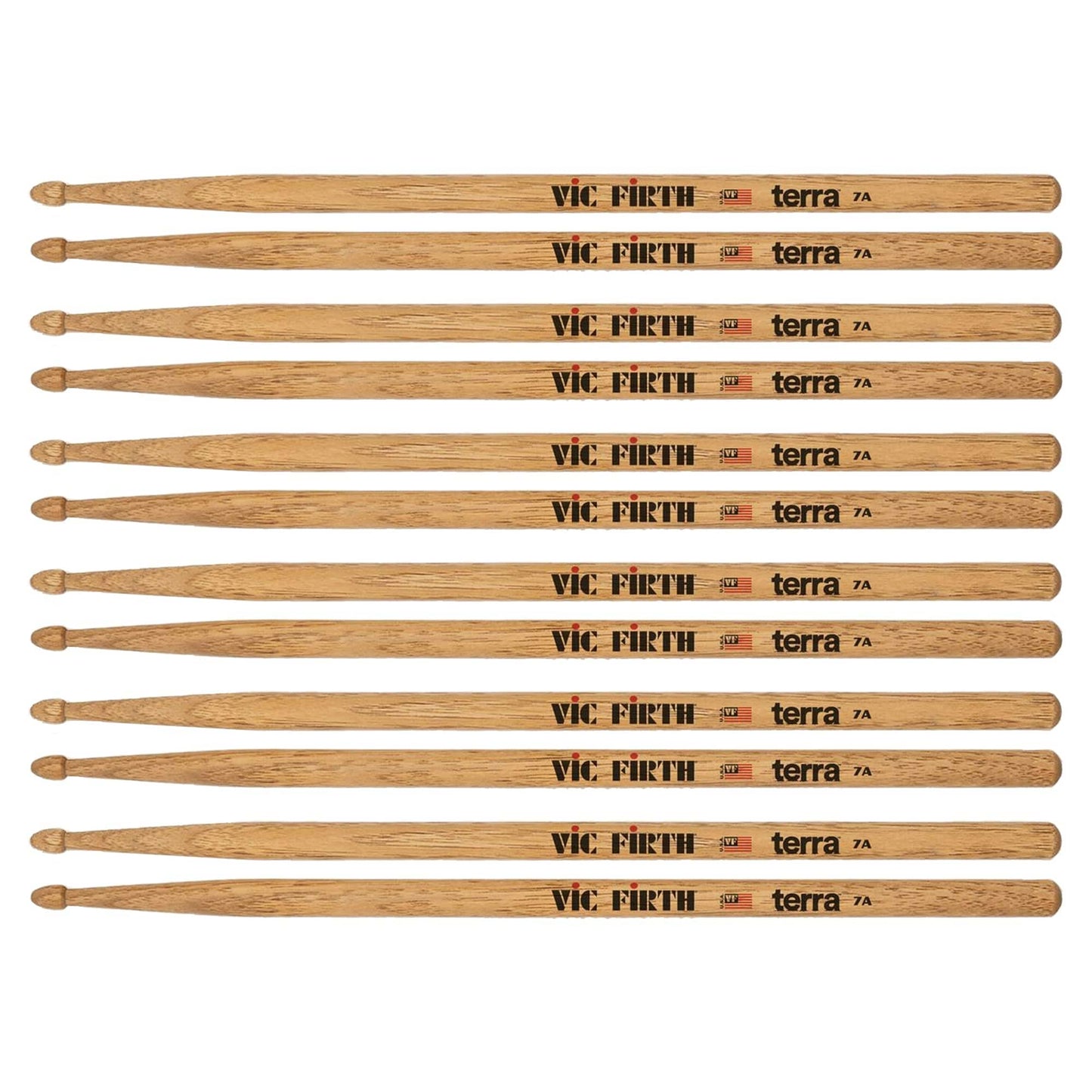 Vic Firth American Classic 7AT Terra Wood Tip Drum Sticks 6-Pack Bundle Drums and Percussion / Parts and Accessories / Drum Sticks and Mallets