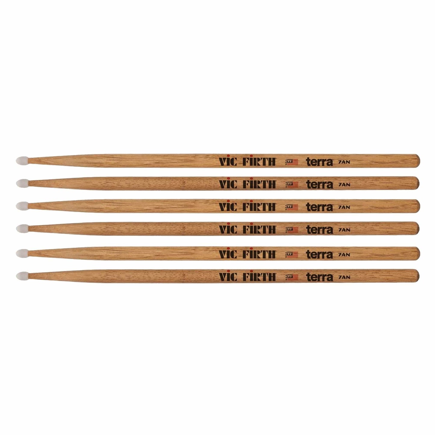 Vic Firth American Classic 7ATN Nylon Tip Drum Sticks 3-Pack Bundle Drums and Percussion / Parts and Accessories / Drum Sticks and Mallets