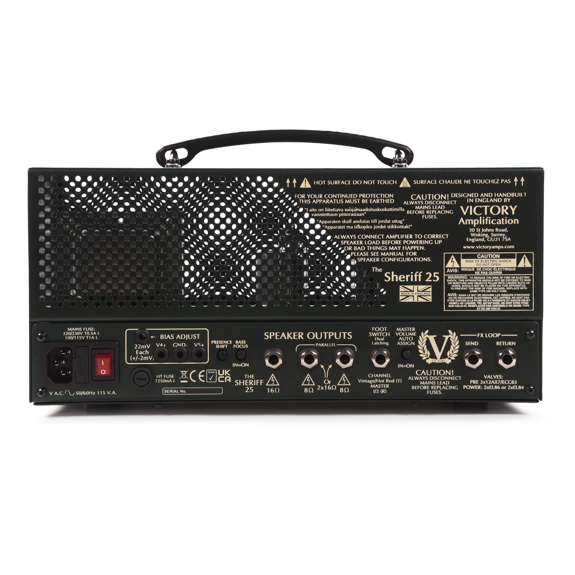 Victory Sheriff 25 Luchbox Head Limited Edition Green Amps / Guitar Amps / Guitar Heads