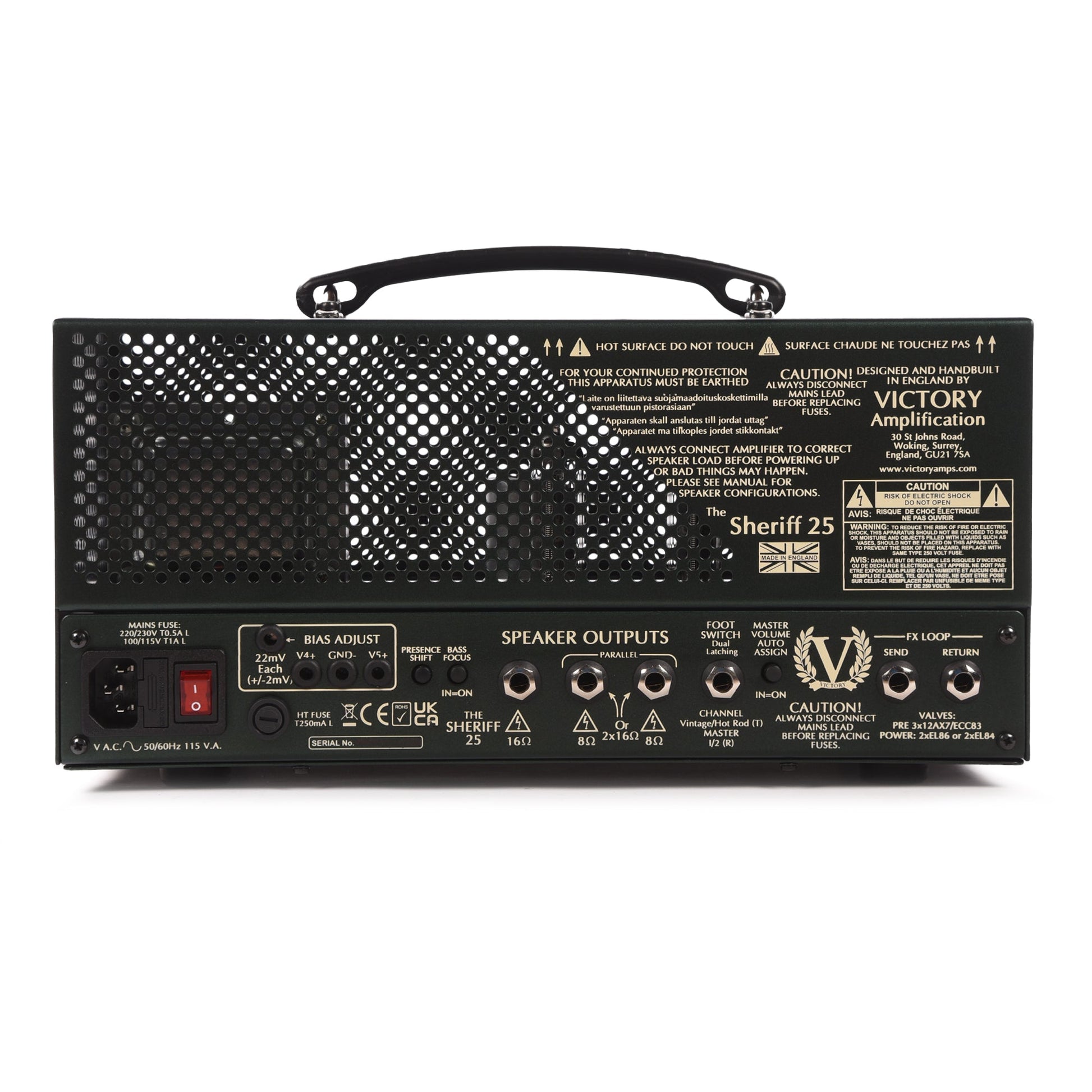 Victory Sheriff 25 Luchbox Head Limited Edition Green Amps / Guitar Amps / Guitar Heads