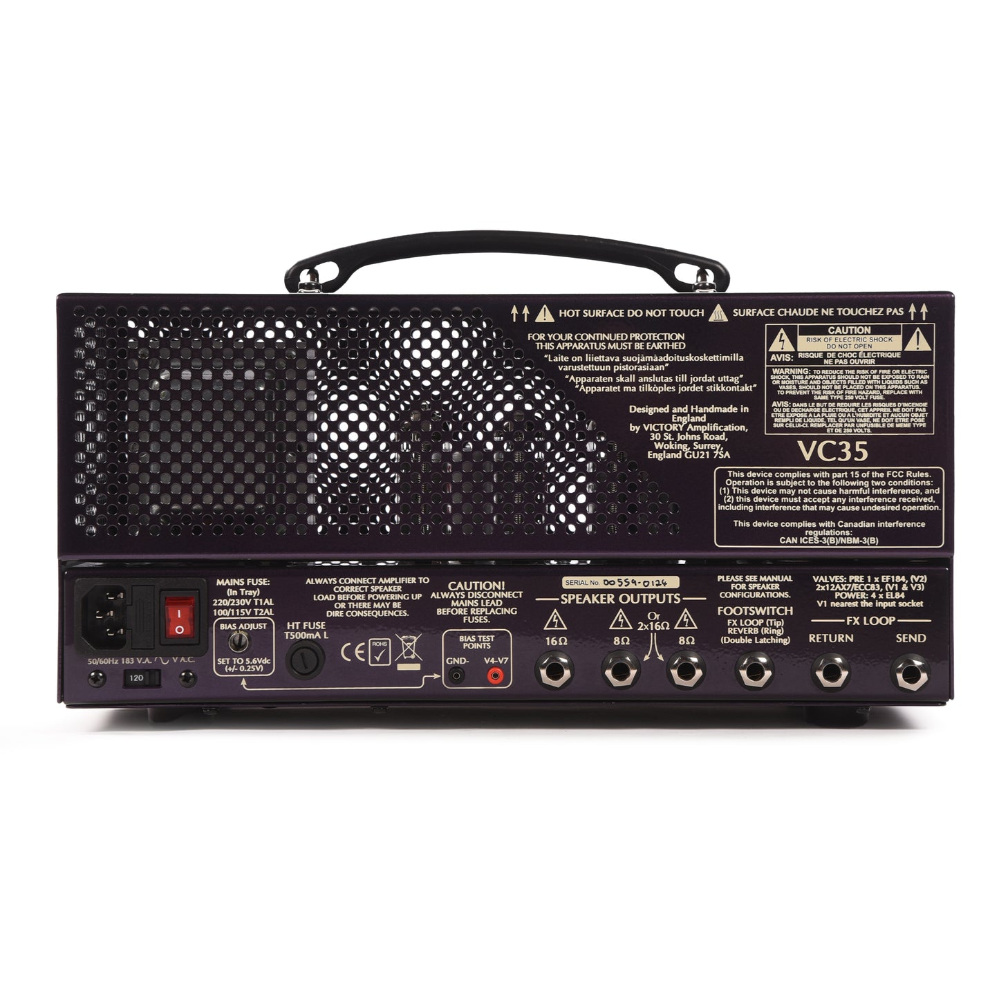 Victory VC35 The Copper 35W Lunchbox Head Limited Edition Purple Amps / Guitar Amps / Guitar Heads
