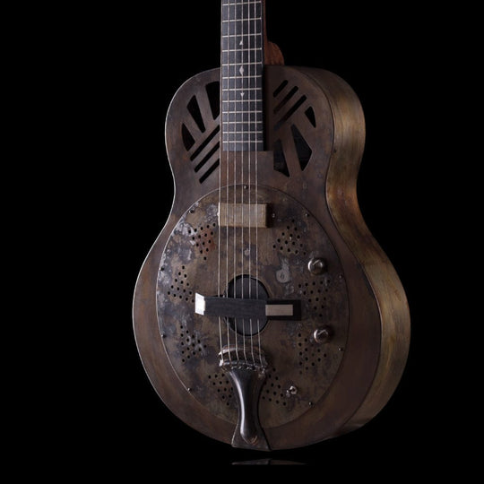 Vilhelm Engstrom Model 65 16-Fret Milled Steel Resonator Gun Blueing Acoustic Guitars