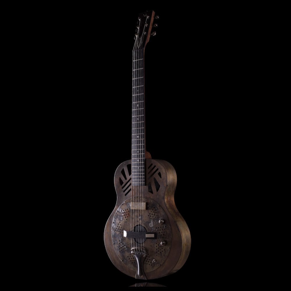 Vilhelm Engstrom Model 65 16-Fret Milled Steel Resonator Gun Blueing Acoustic Guitars