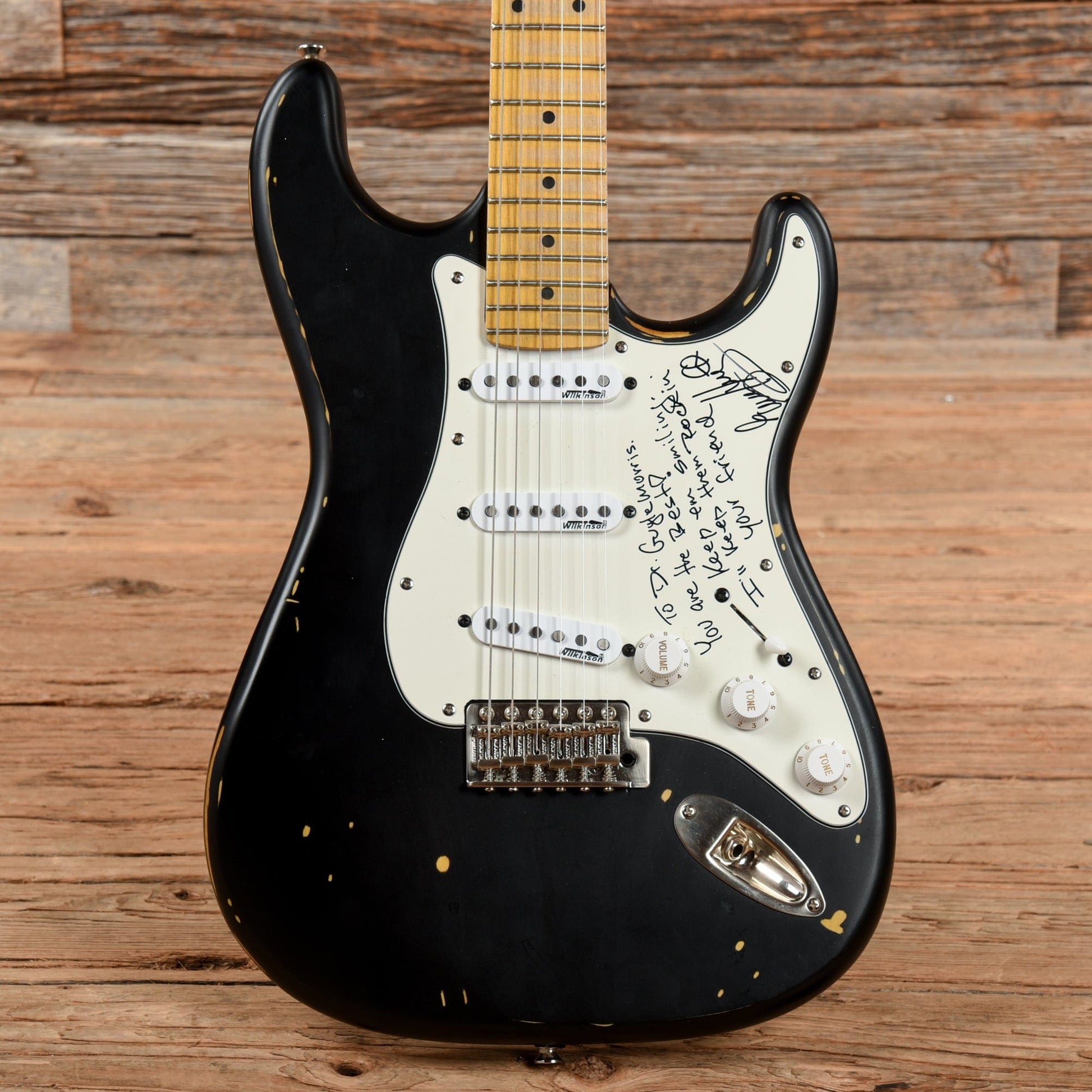 Vintage V6 Icon Series (Clapton Blackie) Black Electric Guitars / Solid Body