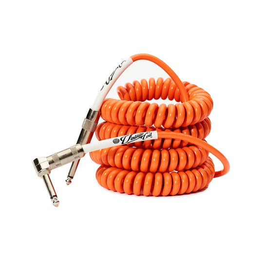 Voltage Vintage Coil V2 Orange 30' Instrument Cable w/ISO-COAT Protective Seal Straight - Straight Accessories / Cables