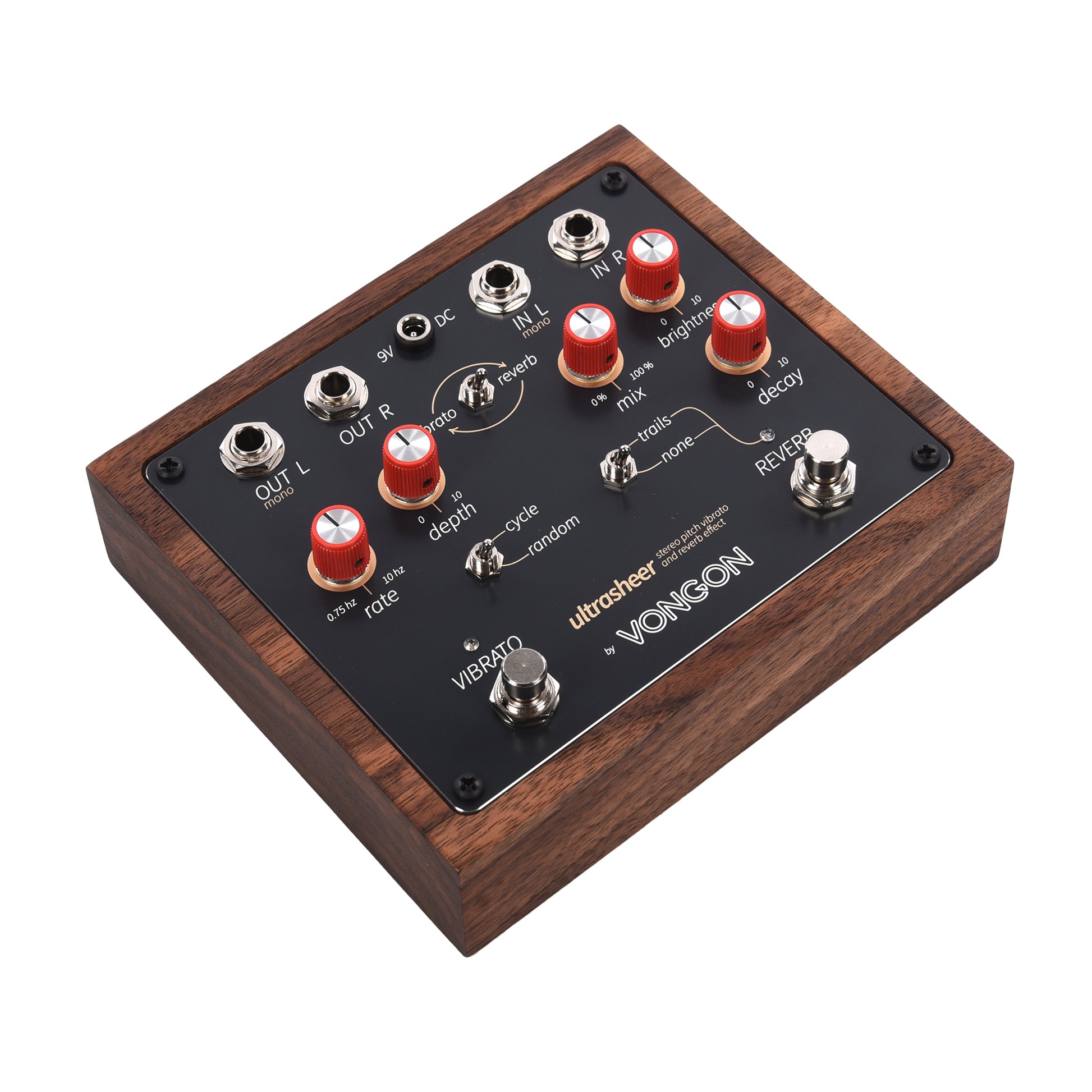 Vongon Ultrasheer Stereo Pitch Vibrato and Reverb Effects Pedal Effects and Pedals / Chorus and Vibrato