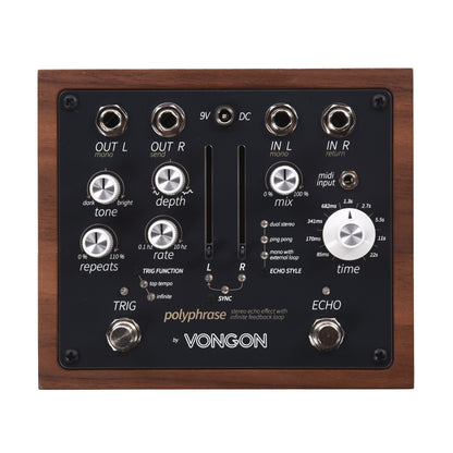 Vongon Polyphrase Stereo Echo Effects Pedal w/ Infinite Feedback Effects and Pedals / Delay