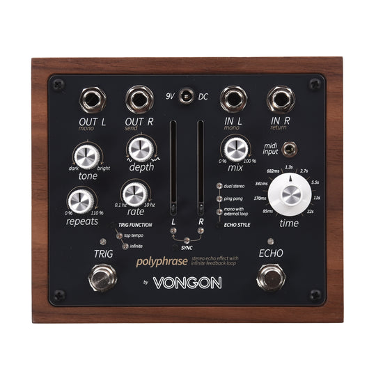 Vongon Polyphrase Stereo Echo Effects Pedal w/ Infinite Feedback Effects and Pedals / Delay
