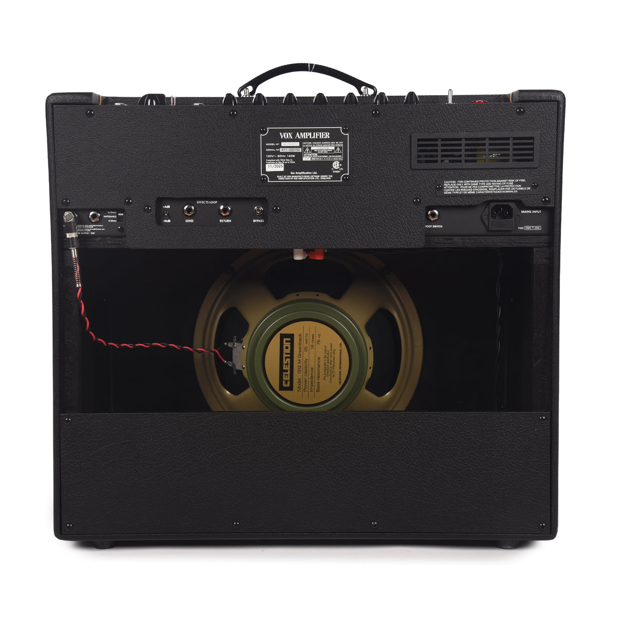 Vox AC15HWR1 15w 1x12 Handwired Guitar Combo Amp w/ Celestion Greenback Amplifiers