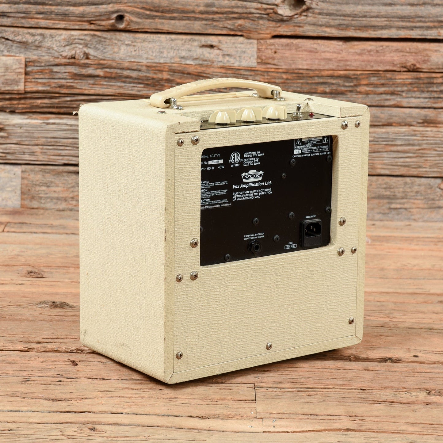 Vox AC4TV8 White Amps / Guitar Cabinets