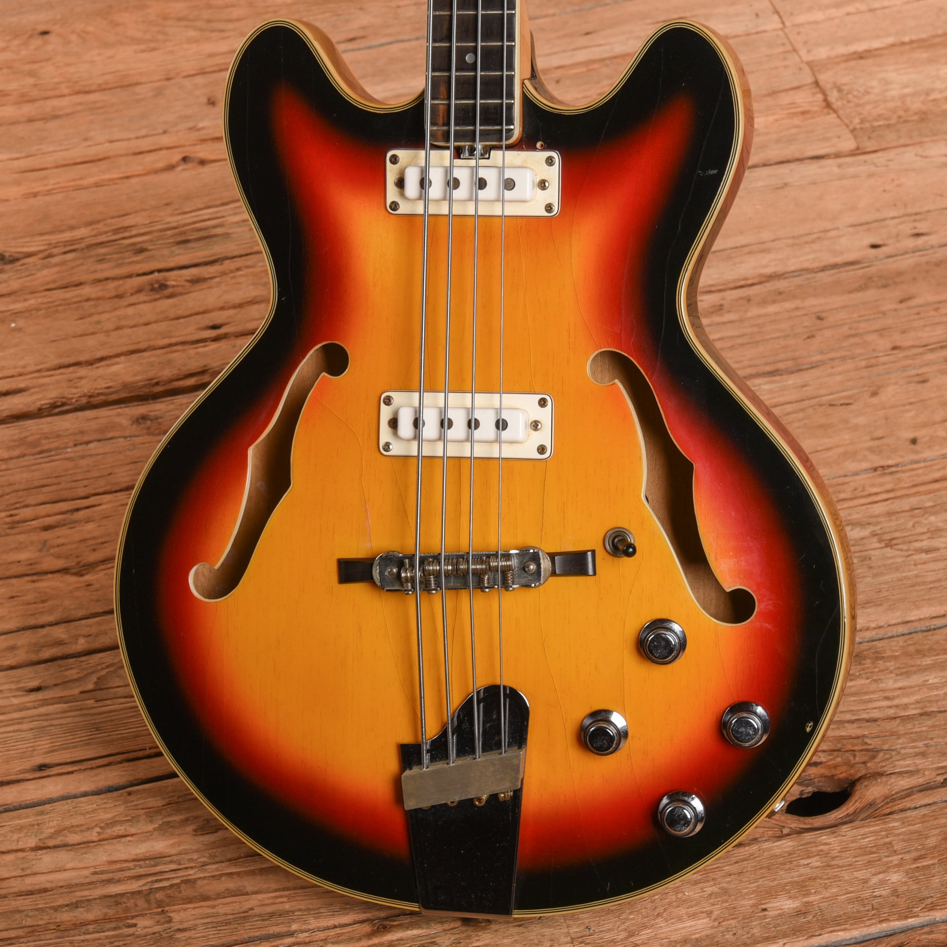 Vox Cougar Sunburst 1960s Bass Guitars / 4-String