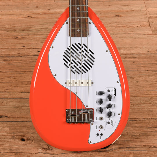 Vox Apache-1B Teardrop Travel Bass with Built-In Speaker Salmon Red Bass Guitars