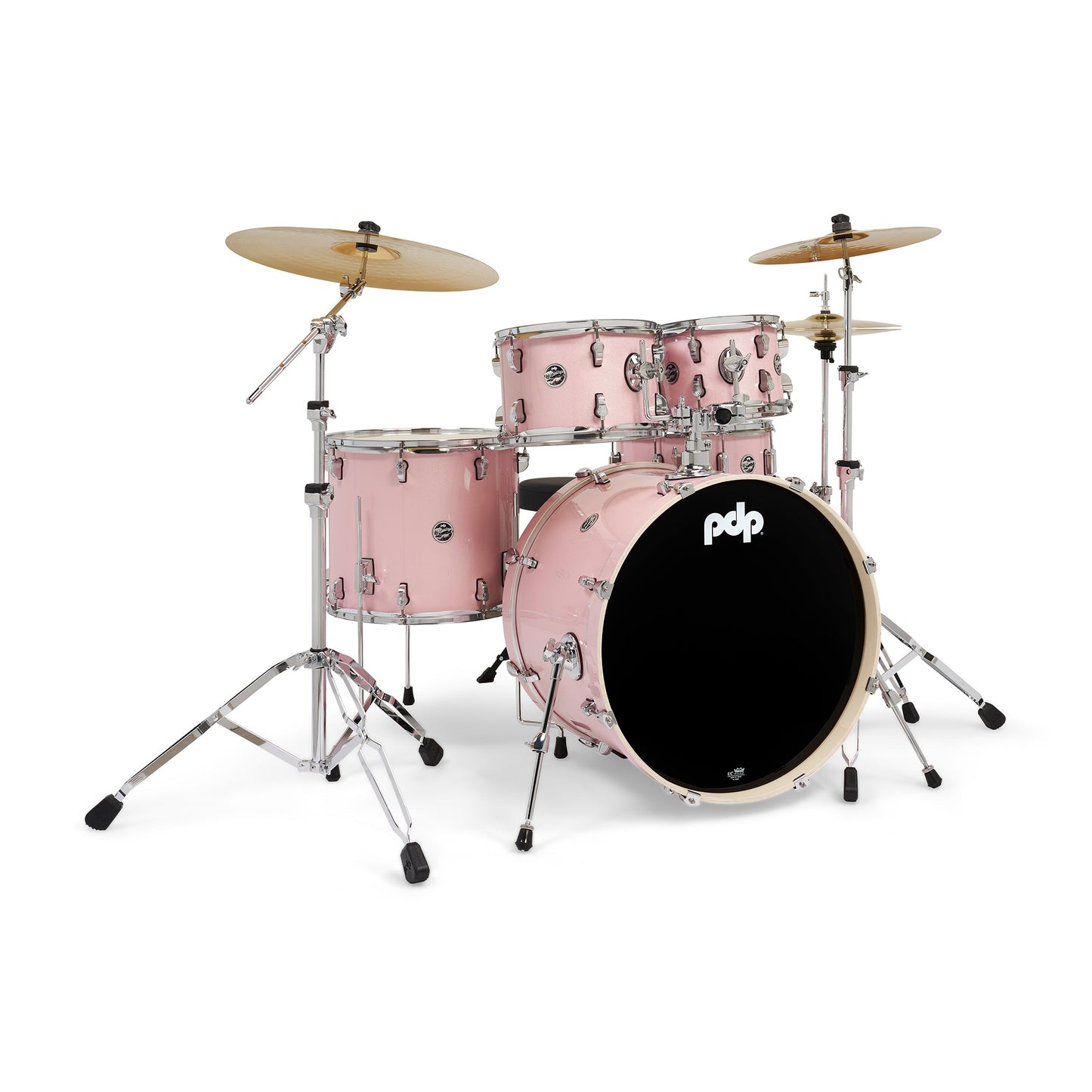 PDP Mainstage 5pc. Drum Kit Pale Rose w/ Hardware & Paiste 101 Cymbals