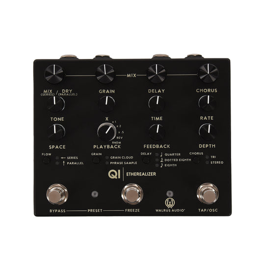 Walrus Qi Etherealizer Multi-Effect Pedal Black Effects and Pedals / Multi-Effect Unit