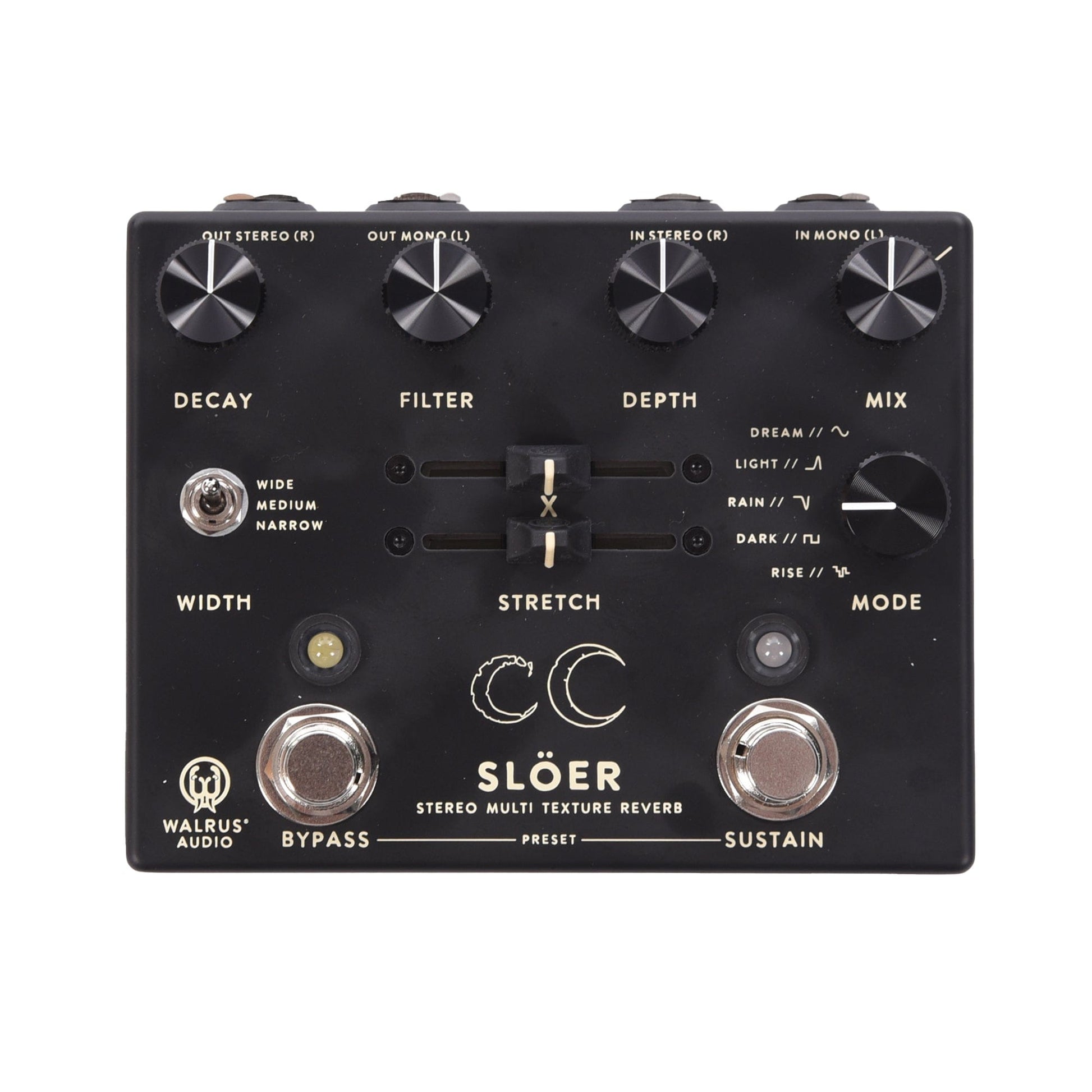 dark reverb pedal Walrus Audio - SLOER - Stereo Ambient Reverb Pedal