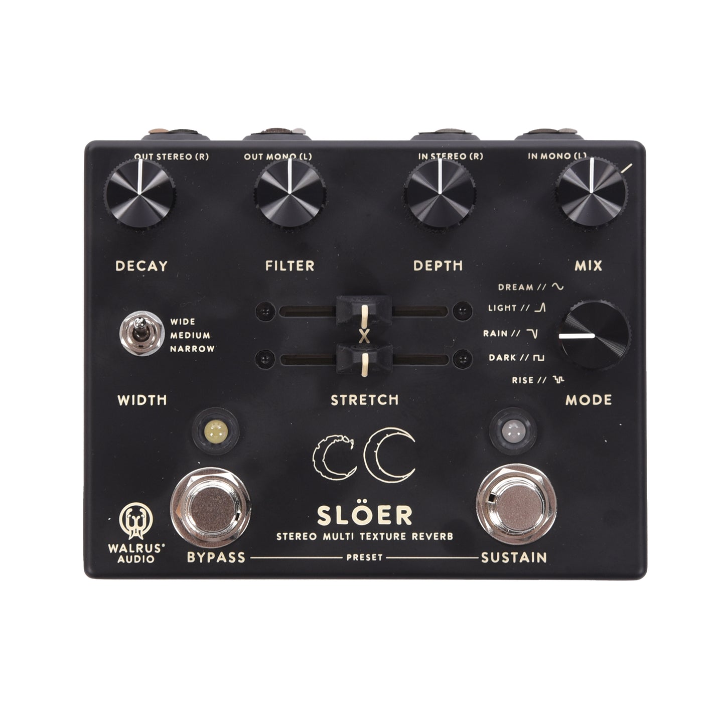 Walrus Audio SLÖER Stereo Ambient Reverb Pedal Black Effects and Pedals / Reverb