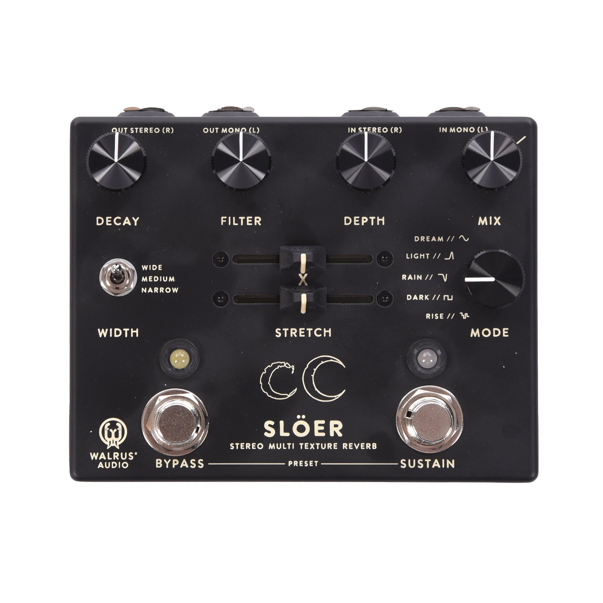Walrus Audio SLÖER Stereo Ambient Reverb Pedal Black Effects and Pedals / Reverb