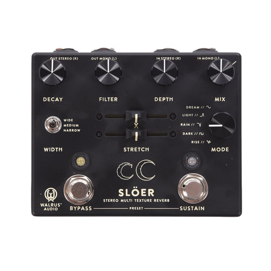 Walrus Audio SLÖER Stereo Ambient Reverb Pedal Black Effects and Pedals / Reverb