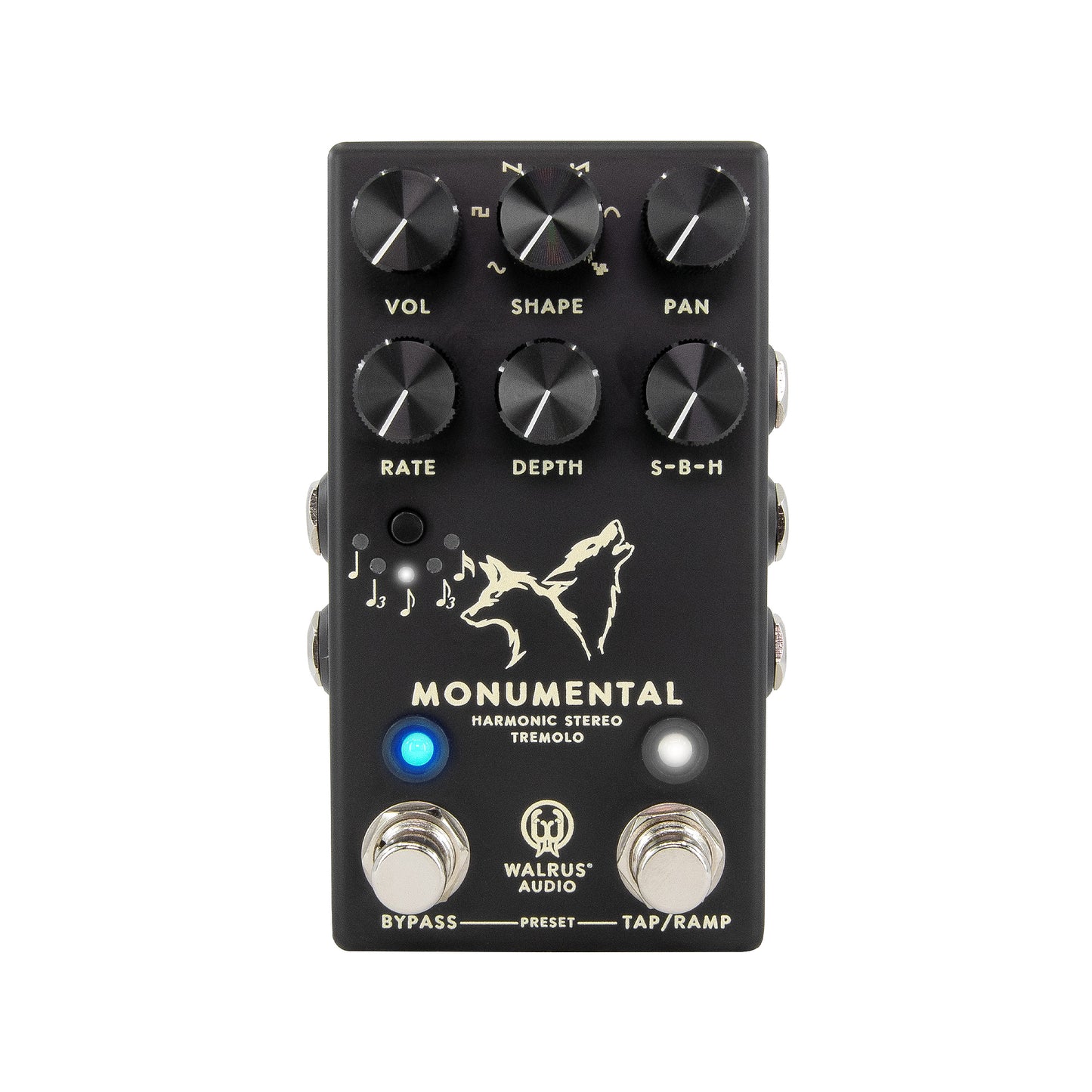 Walrus Audio Monumental Harmonic Tap Tremolo Pedal Black Effects and Pedals / Tremolo