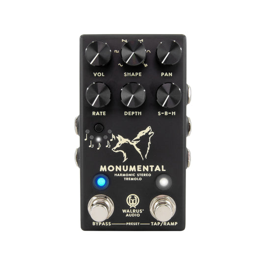 Walrus Audio Monumental Harmonic Tap Tremolo Pedal Black Effects and Pedals / Tremolo