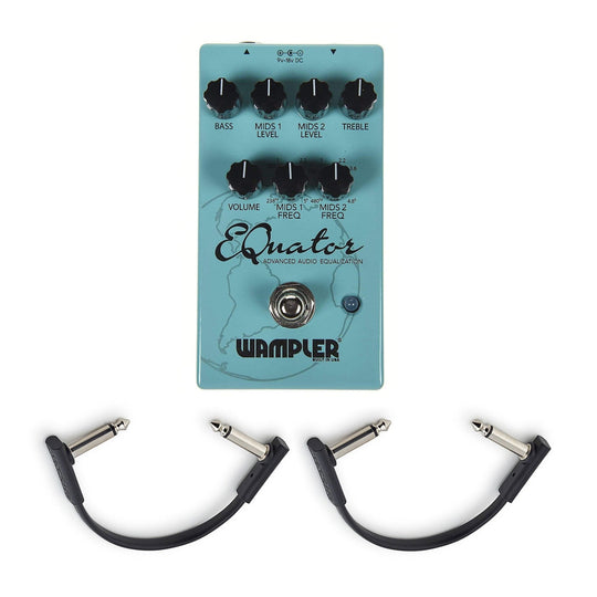 Wampler Equator EQ w/(2) Rockboard Flat Patch Cables Bundle Effects and Pedals / EQ