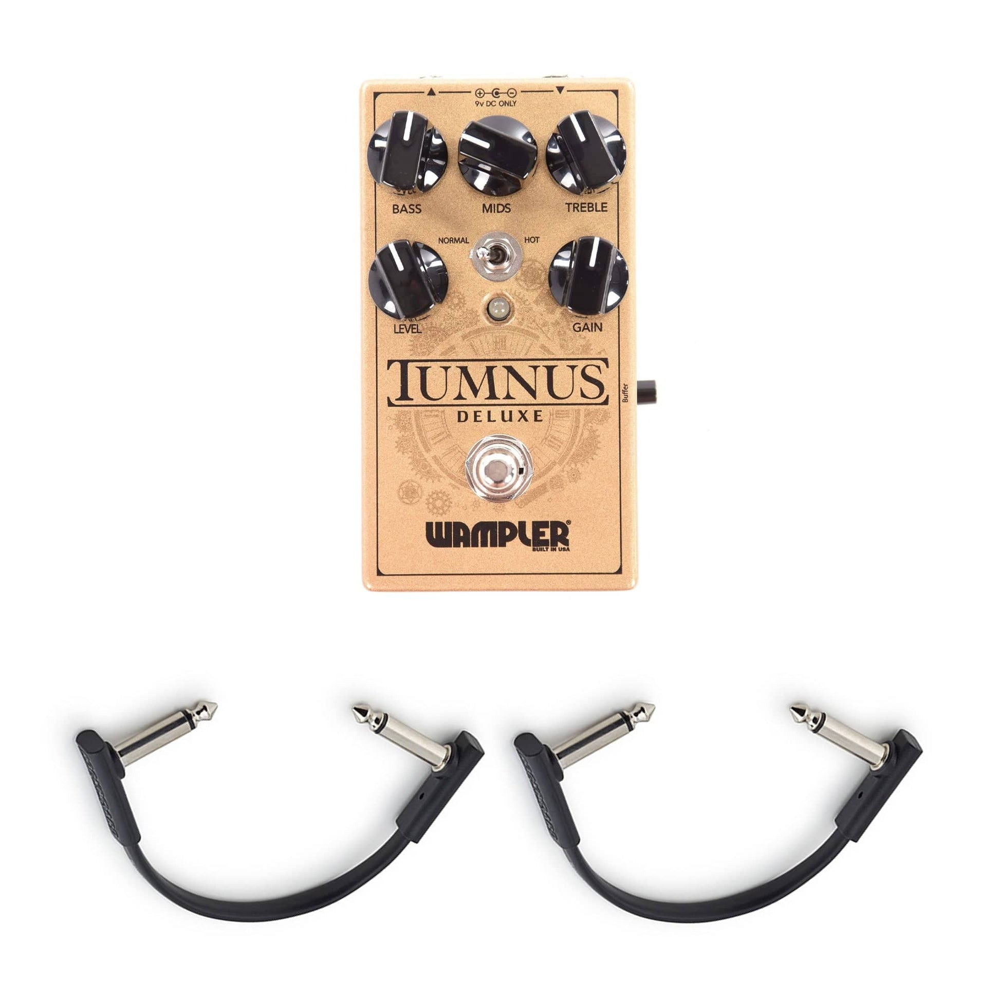 Wampler Tumnus Deluxe Overdrive Pedal V2 w/(2) Rockboard Flat Patch Cables Bundle Effects and Pedals / Overdrive and Boost