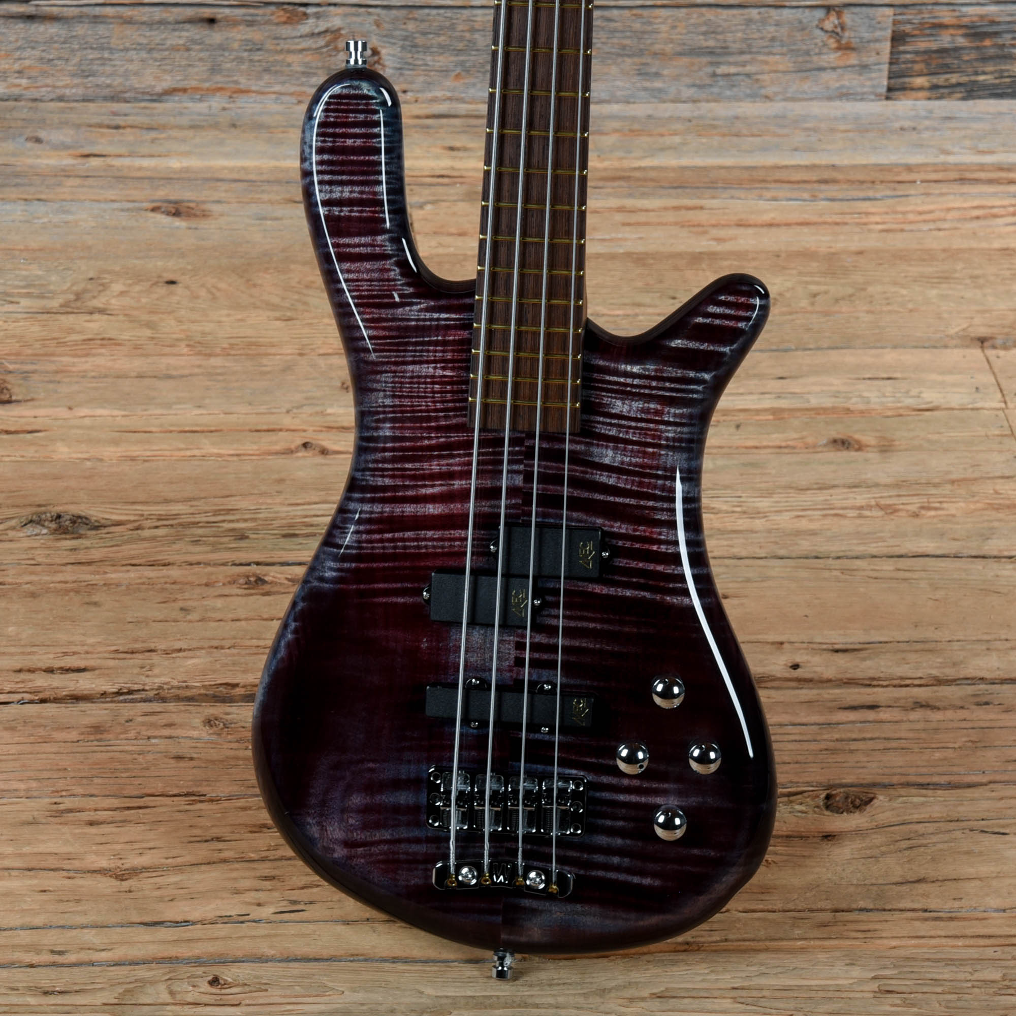 Warwick Custom Shop Masterbuilt Streamer LX Purple Flame 2017 Bass Guitars / 4-String