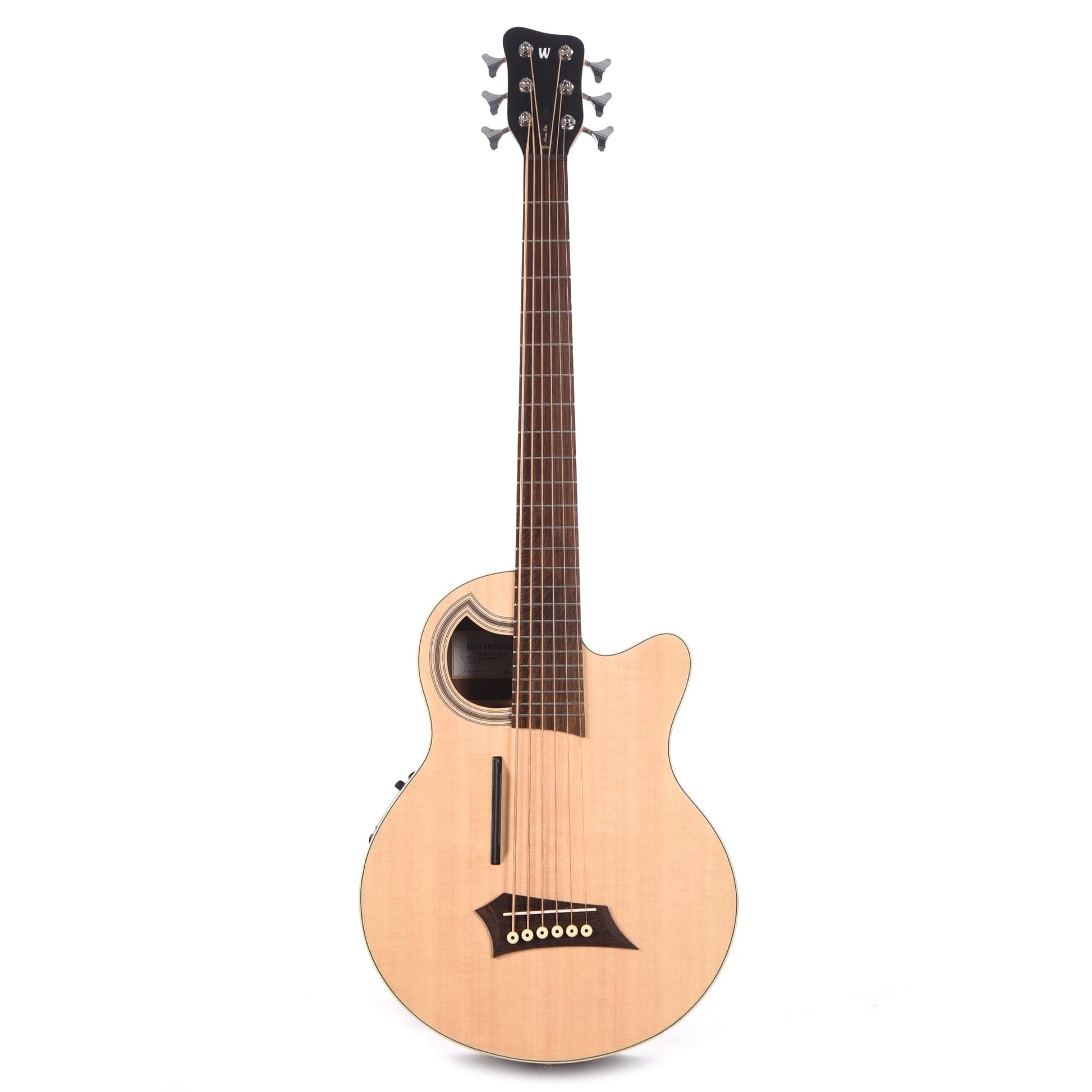 Warwick RockBass Alien Deluxe 6-String Natural Transparent Satin Bass Guitars / Acoustic Bass Guitars