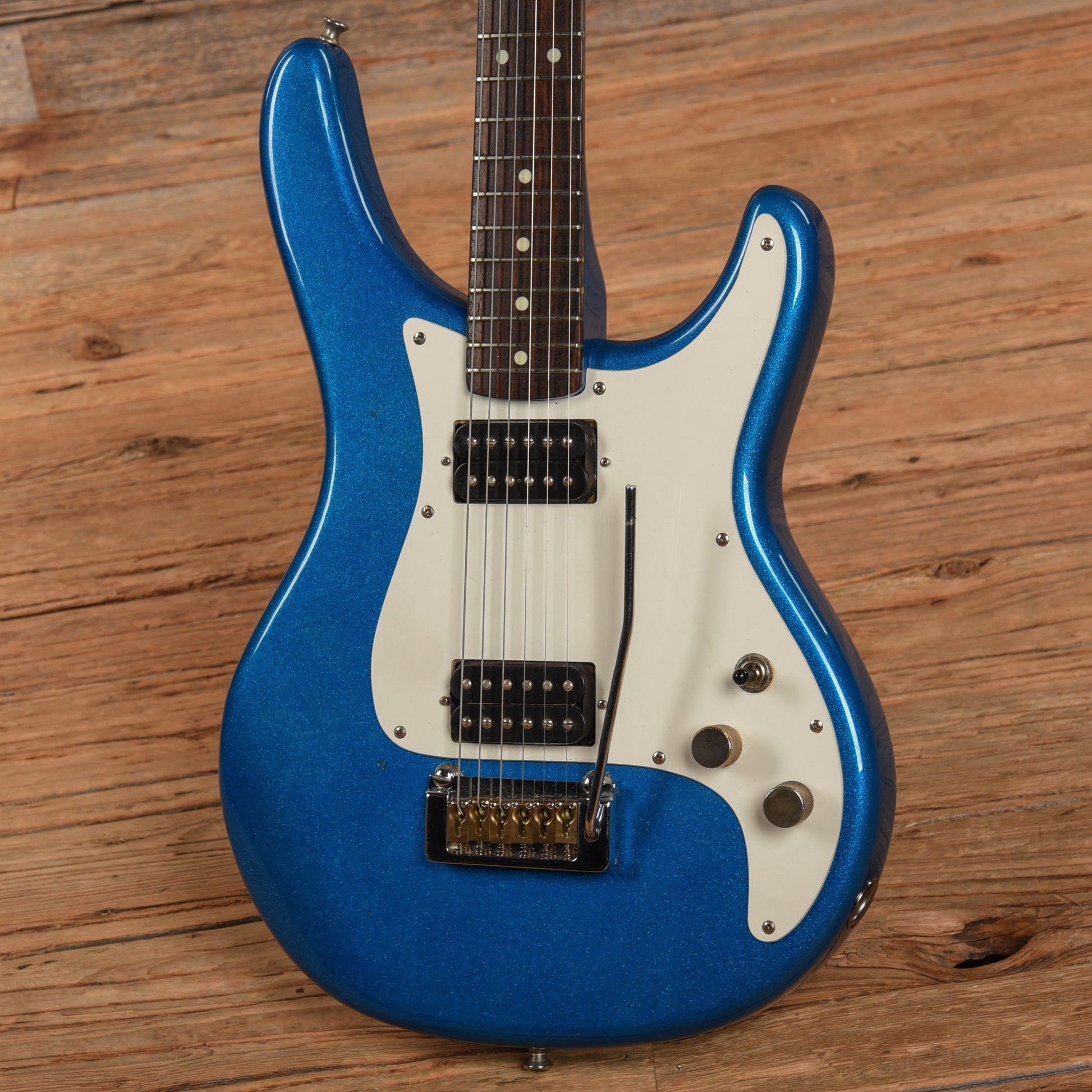 Washburn Force 3 Blue Sparkle 1980s Electric Guitars / Solid Body