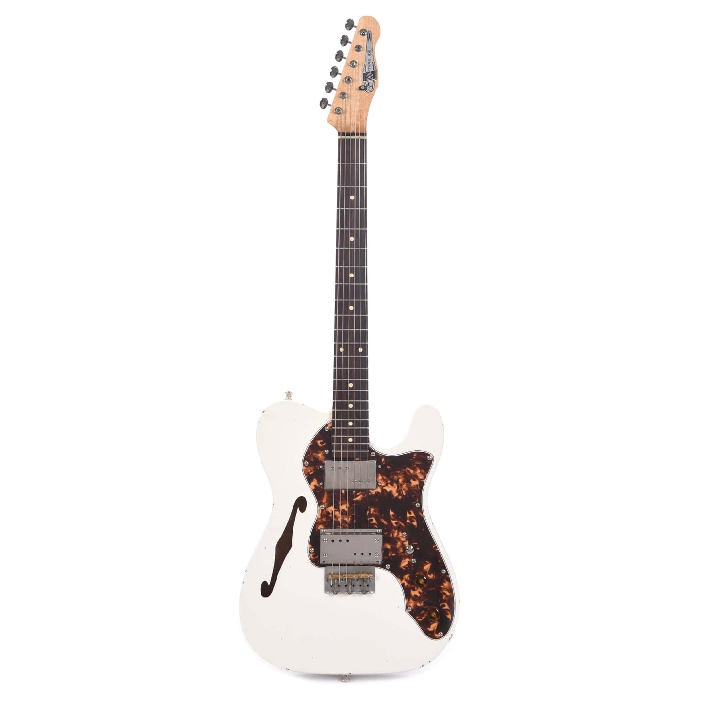 Waterslide Thinline T-Style Deluxe Coodercaster Aged White Nitro Electric Guitars / Semi-Hollow
