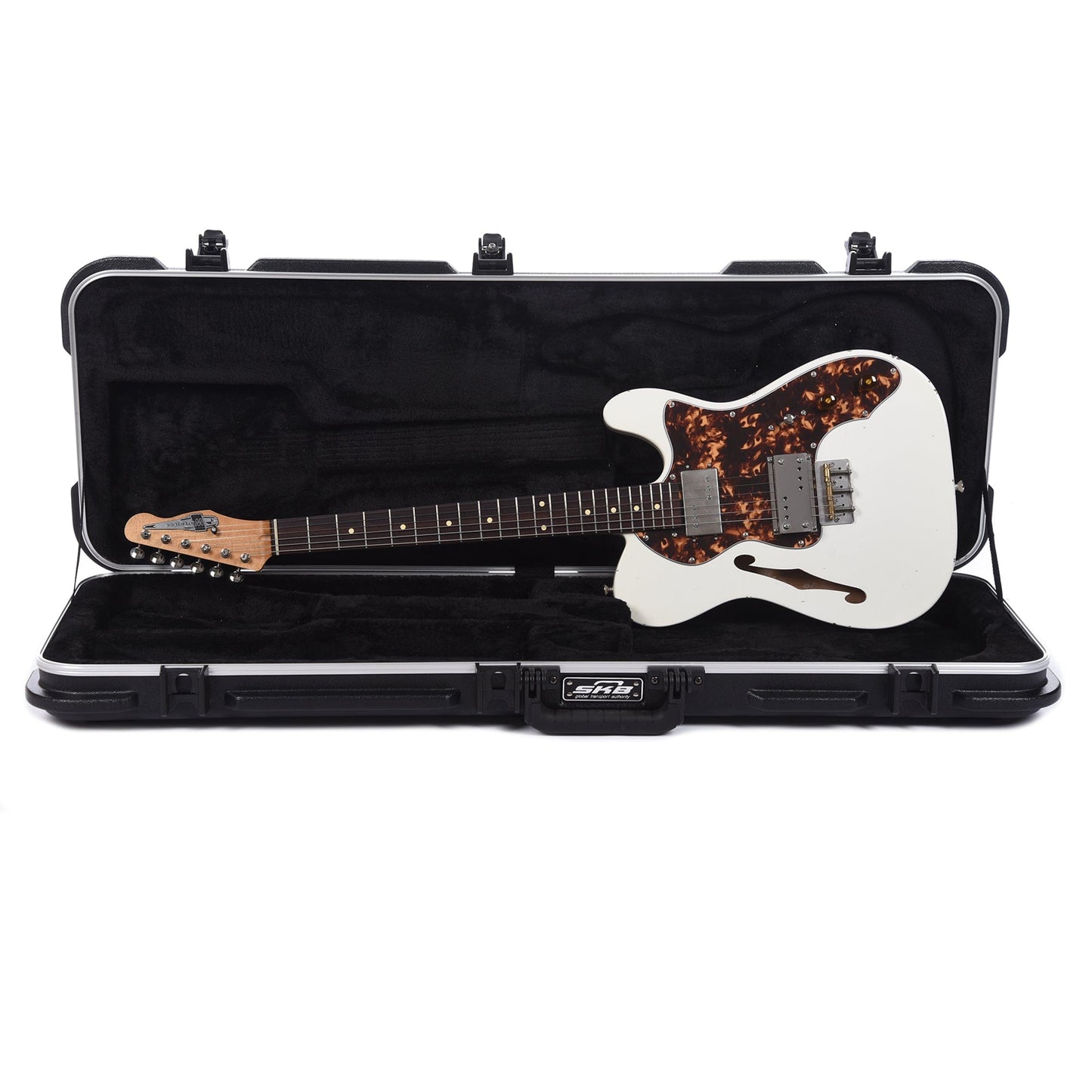 Waterslide Thinline T-Style Deluxe Coodercaster Aged White Nitro Electric Guitars / Semi-Hollow