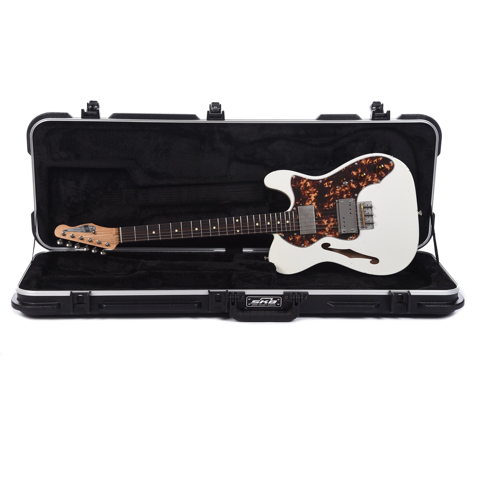 Waterslide Thinline T-Style Deluxe Coodercaster Aged White Nitro Electric Guitars / Semi-Hollow