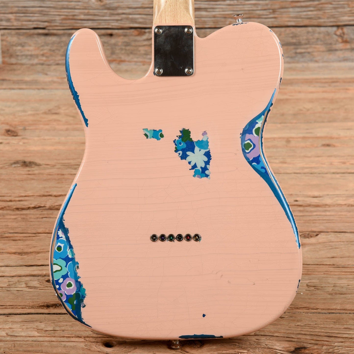 Waterslide "Coodercaster" T-Style Pink Over Flower 2020 Electric Guitars / Solid Body