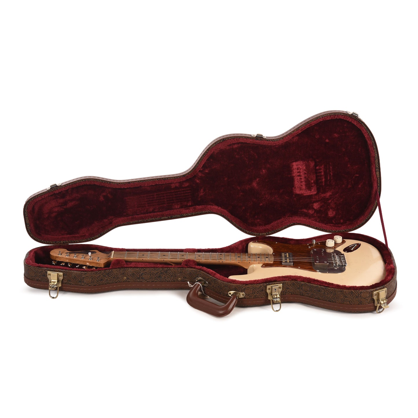 Waterslide S-Style Coodercaster Aged Blonde Nitro w/ Mojo Lap Steel & Gold Foil Pickups Electric Guitars / Solid Body