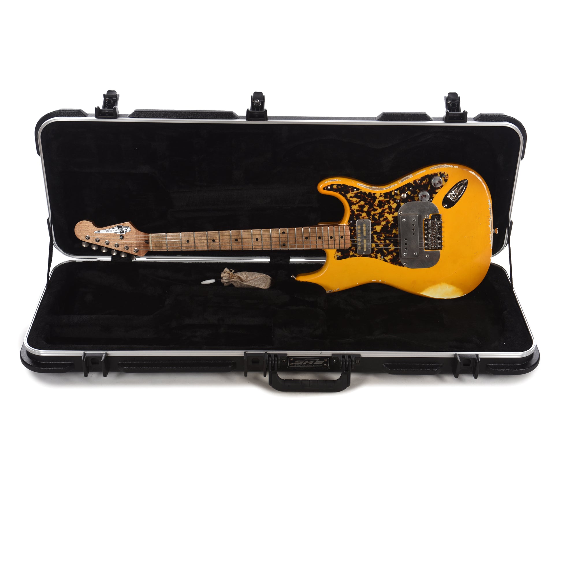 Waterslide S-Style Coodercaster Aged Nicotine Blonde w/Celluloid Pickguard & Mojo Lap Steel & Gold Foil Pickups Electric Guitars / Solid Body