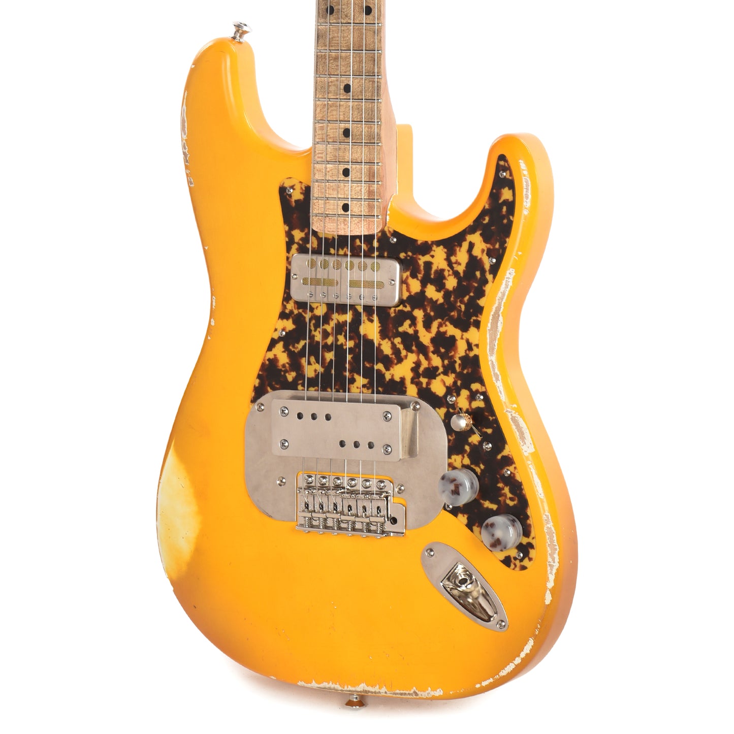 Waterslide S-Style Coodercaster Aged Nicotine Blonde w/Celluloid Pickguard & Mojo Lap Steel & Gold Foil Pickups Electric Guitars / Solid Body