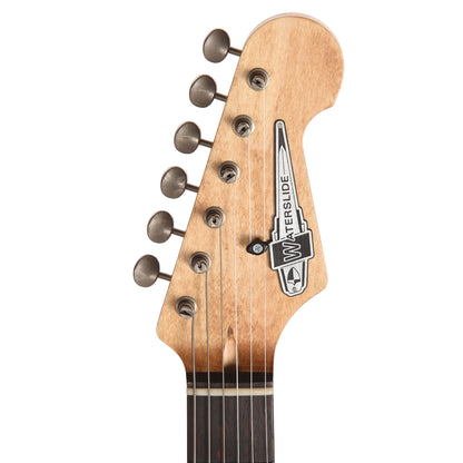 Waterslide S-Style Coodercaster Aged Sonic Blue Nitro w/ Mojo Lap Steel & Gold Foil Pickups Electric Guitars / Solid Body