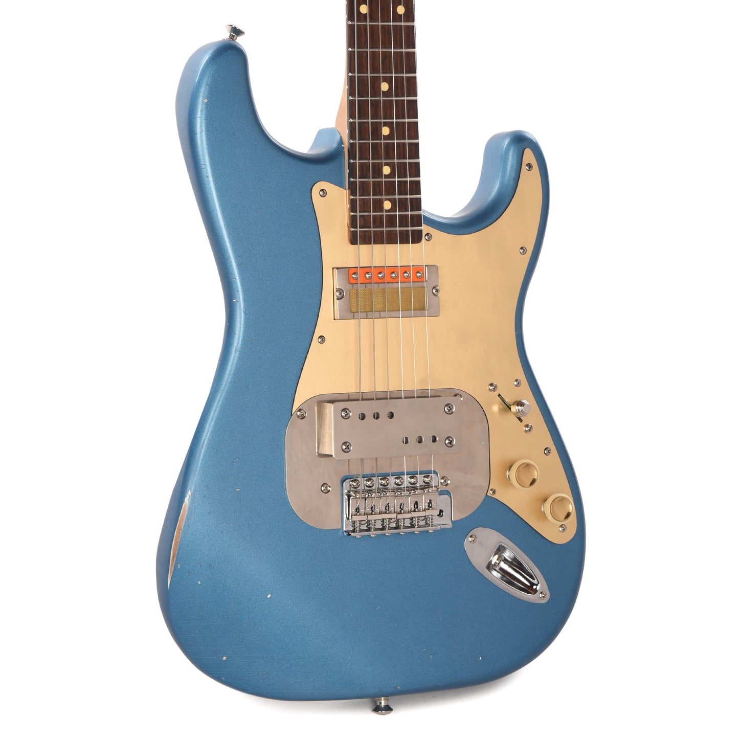 Waterslide S-Style Coodercaster Lake Placid Blue w/ Mojo Lap Steel & Gold Foil Pickups Electric Guitars / Solid Body