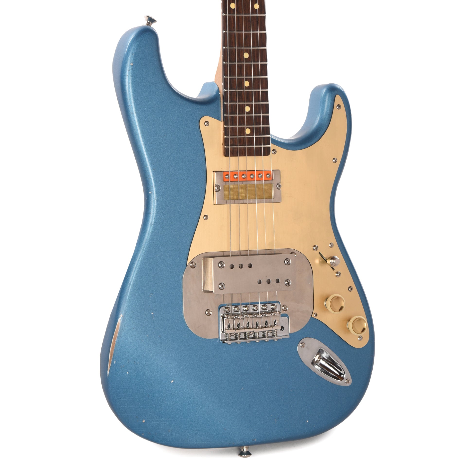 Waterslide S-Style Coodercaster Lake Placid Blue w/ Mojo Lap Steel & Gold Foil Pickups Electric Guitars / Solid Body