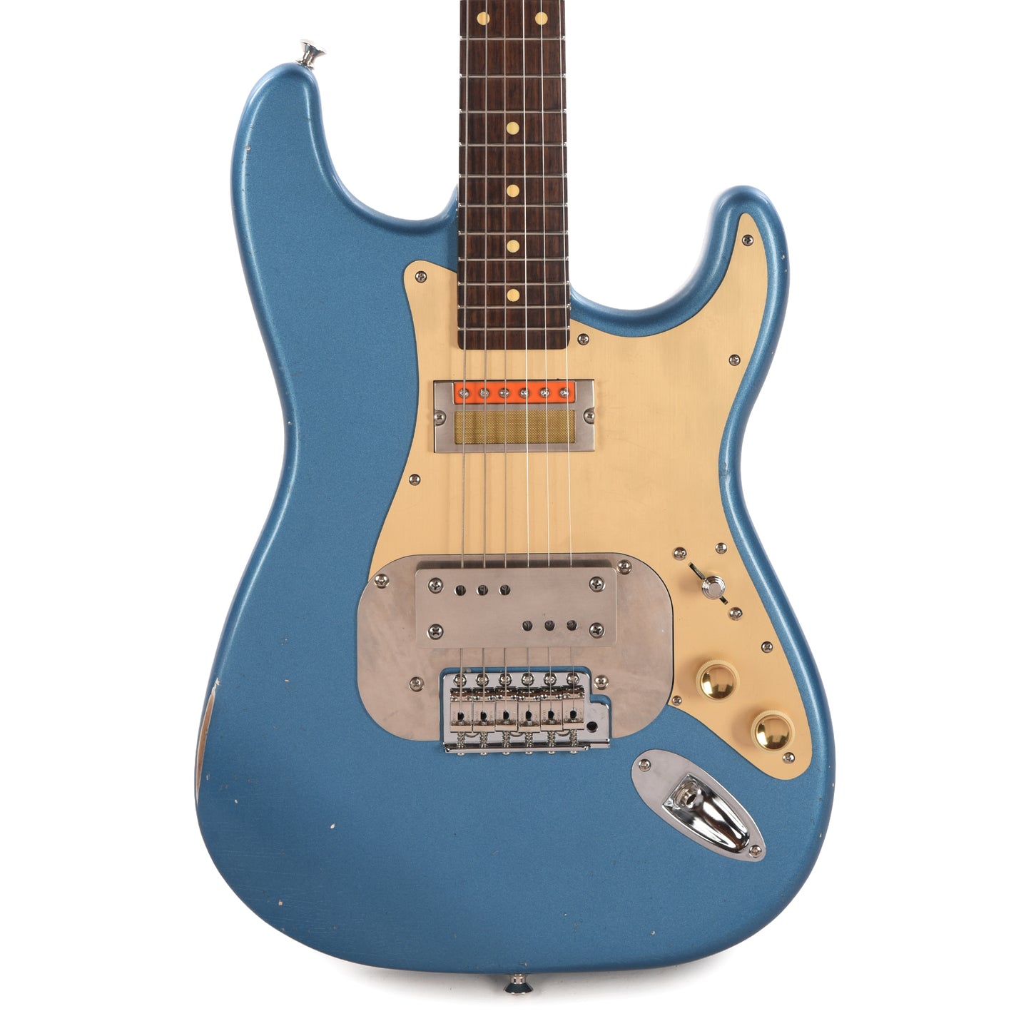 Waterslide S-Style Coodercaster Lake Placid Blue w/ Mojo Lap Steel & Gold Foil Pickups Electric Guitars / Solid Body